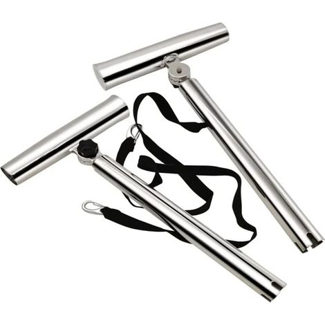 Support de canne à pêche réglable en acier inoxydable avec corde, adapté aux bateaux et aux yachts, support de canne à pêche rotatif. (1/3)
