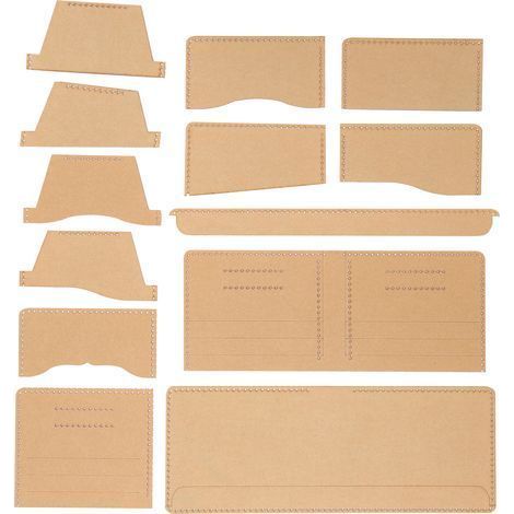Set mit 13 Acryl-Geldbörsen-Schablonen, universelle Schablonen für DIY-Lederarbeiten, Bastelzubehör (1/5)