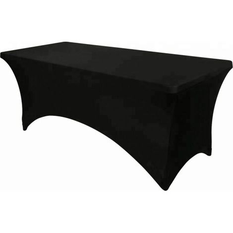 Housse pour table rectangulaire 180x70 cm coloris noir