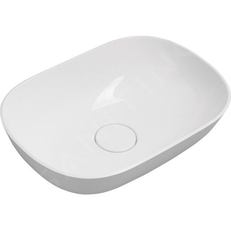 Sapho - Lavabo Eridan 50x35 cm, marbre coulé, blanc ER500 (1/5)