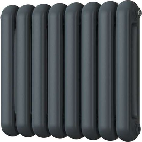 Sherwood - Anthracite Round Top Column Radiator H500mm x W576mm 2 Column