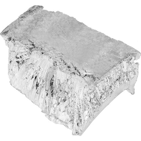 Lingot de Zinc Zn 99,995% Haute Pureté, Bloc Métal Massif 1kg, Échantillon de Zinc Pur pour Fusion, Coulée et Expériences (1/5)