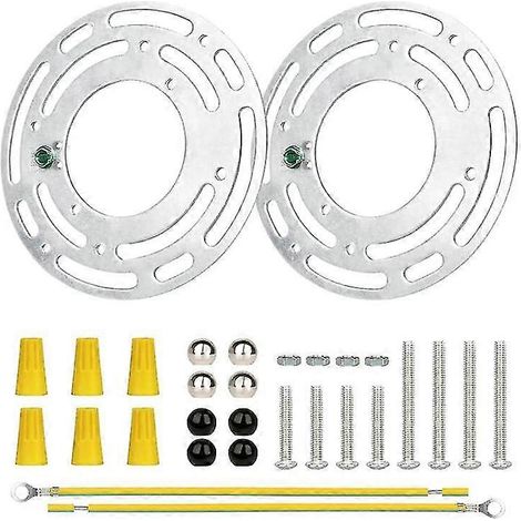 Support de montage de luminaire 2sets 4in, barre transversale universelle pour l’éclairage, luminaire de ventilateur de plafond (1/5)