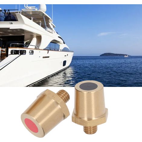 Bornier de batterie en laiton à filetage extérieur M8 (positif + négatif) pour la modification et la réparation des trous de batterie adaptateur de borne de batterie M8 pour l'extension. (1/5)