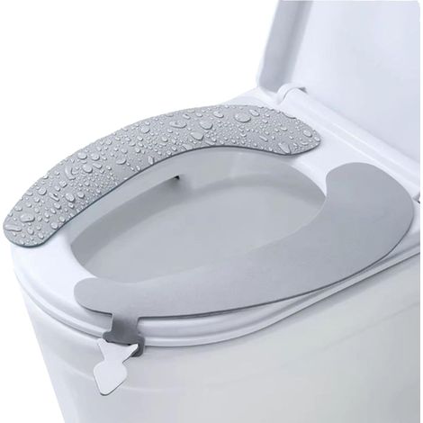 CCYKXA Selbstklebender WC-Sitzbezug – WC-Sitzbezug – Badezimmeraccessoire mit doppelter Trennwand für Hotels, Schlafzimmer, Wohnmobile und Wohnungen