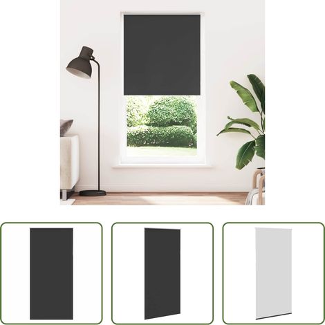 Fensterrollos -  Verdunkelungsrollo Schwarz 90x210 cm Stoffbreite 85,7 cm (1/5)