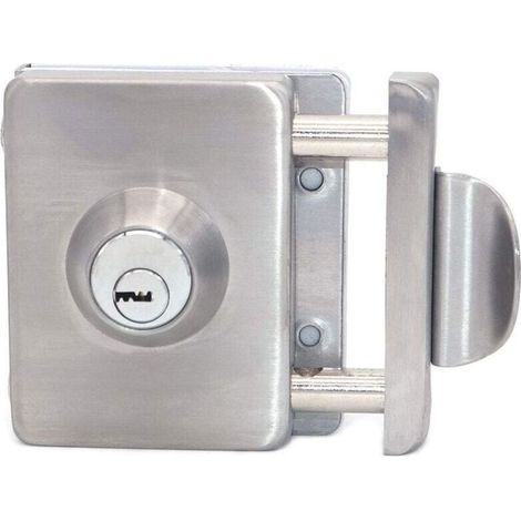 Serrure pour porte en verre double , acier inoxydable,crochets de porte ouverts sans cadre pour un verre d'une épaisseur de 10 à 12mm (1/5)