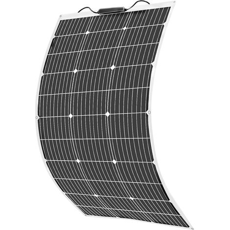 100W 18V Panneau Solaire Souple Monocristallin Panneaux Solaires pour Batterie 12V, Camping-Car, Camper, Van, Bateaux, Caravane (1/5)
