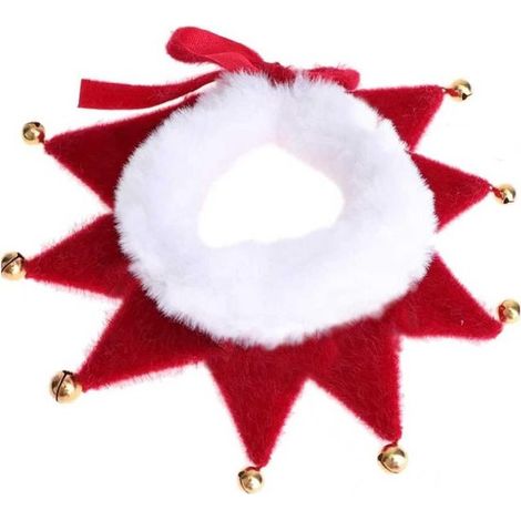 Collare per cani con 8 campanellini, bandana regolabile, accessori per abbigliamento per cani e gatti (rosso, taglia XL). (1/5)