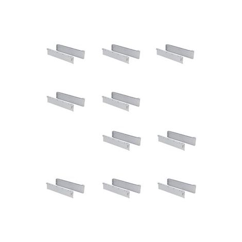 Kit cassetto per cucina Ultrabox, altezza 118 mm, prof. 400 mm, Acciaio, Grigio metallizzato, 10 pezzi 3041425 EMUCA