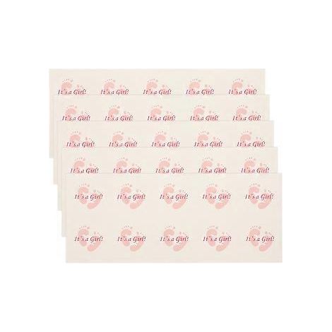 50 Blatt Geschenkkarton-Verschlussaufkleber, selbstklebende Aufkleber für Bonbonboxen (rosa)