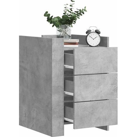 Nachttisch Betongrau 45x50x65 cm Holzwerkstoff