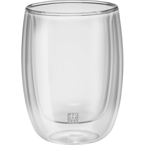 Lot de 2 verres à café à double paroi en verre borosilicate thermique résistant à la chaleur 200 ml (1/5)