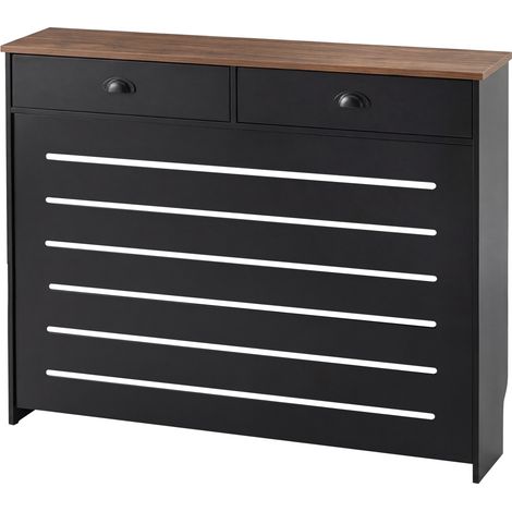 Levede Radiator Cabinet with Drawers Slat Grill Storage Shelf Guard Furniture (1/5)