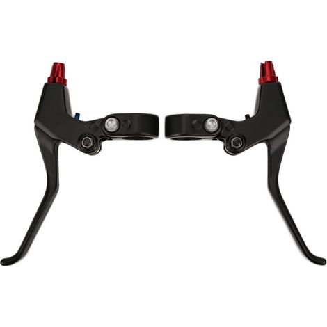 MEROCA Levier de Frein Allongé pour Vélo de Montagne Pliable en Alliage d'Aluminium Accessoire Cycliste Noir Rouge (1/5)