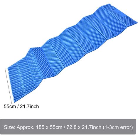 Wasserdichte Schaumstoff-Campingmatratze, faltbare Zeltunterlage für Strandzelt (Blau)