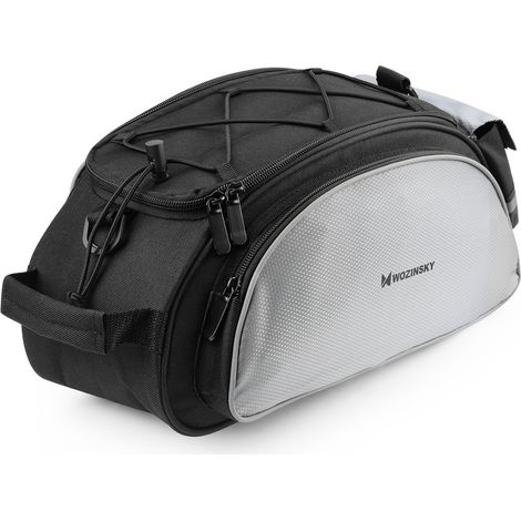 Bolsa para baúl de bicicleta con bandolera 13l negra (1/5)