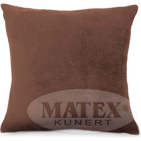 Funda de almohada decorativa de 40x40 cm, tacto cachemir, suave, marrón.