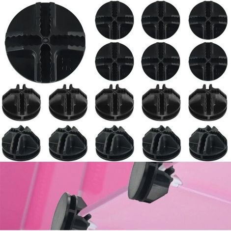 40 PCS Cube Wire Connectors in ABS 36mm Cross Groove Cube Connectors Modular Organizer Clip Scratch Resistant for Shelving Modular Cabinet Wardrobe DIY - Black (1/5)