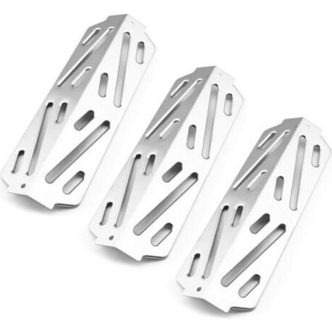 Bouclier thermique pour barbecues Weber Genesis II série 300 Genesis II E-310 II E-315 II E-330 II E-335 II S-310 II S-335 , plaques chauffantes en acier inoxydable , lot de 3 (1/4)