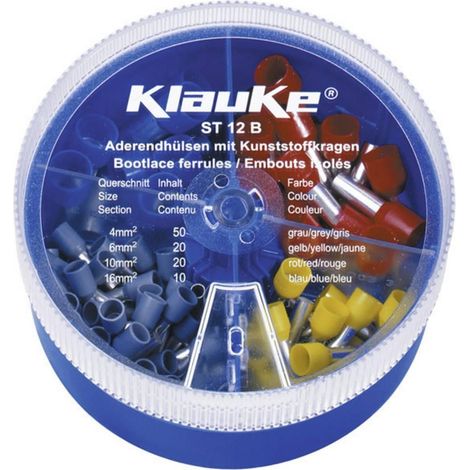 Klauke ST12B Set de 100 terminales parcialmente aislados coloreados