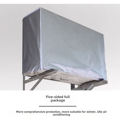Housse climatisation extérieure moteur, protection solaire imperméable anti-poussière (Grande 1,5P : 86x35x60 cm) (1/5)
