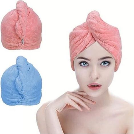 Serviette de bain - - 2pcs - Microfibre - Super absorbant - Design avec bouton (1/5)