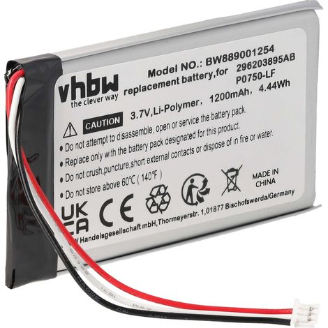 vhbw batteria compatibile con Ingenico Link 2500 lettore di carte, NFC Smart Card Reader, terminale POS (1200mAh, 3,7V, Li-Poly)