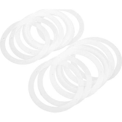 Lot de 20 joints d'étanchéité en silicone à large ouverture pour couvercles de bocaux Mason - Joints réutilisables-9.20X9.20X0.50CM-White (1/3)