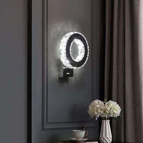 Applique Murale Cristal K9 LED 16W - Blanc Froid - Salon, Chambre à Coucher, Couloir