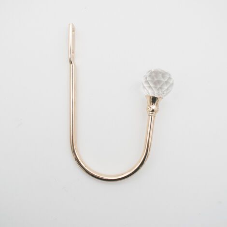 Sollbry Embrasses de rideaux, crochets d'embrasses de rideaux en cristal, support de rideau décoratif en métal doré, support de traitement de fenêtre pour la maison et le bureau (1/4)
