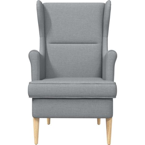 vidaXL Armchair Light Grey Fabric