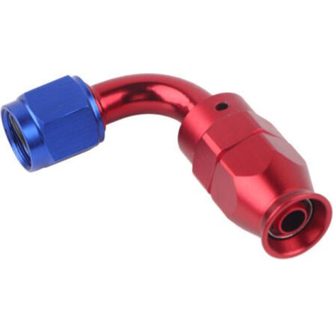 Raccord d'extrémité de Tuyau Ga à Verrouillage par Pression AN6 A pour Tuyau de Conduite d'huile/carburant AN6, Conception de Verrouillage à Pression Droite (90°). (1/5)