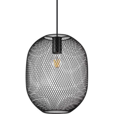 Ideal Lux NET Plafonnier suspendu à cadre métallique, 24 cm, noir