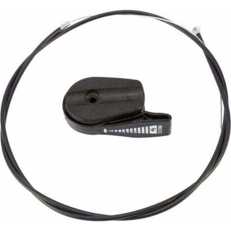 Câble d'Accélérateur Universel 65'' pour Tondeuse à Gazon Kit de Remplacement Poignée Pièces Compatible GXV160 Noir (1/4)