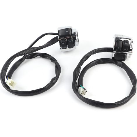 Interrupteur de guidon de moto, 2 pièces, 1 pouce, clignotant, klaxon, bouton de commande de vitesse, électroargentage universel