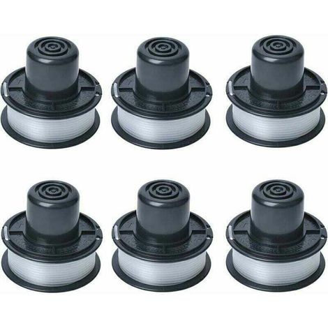 A6226 Trimmerfadenspule, kompatibel mit Black & Decker GL250 / GL310 / GL360 / GL360SB automatischen Rasentrimmern, Lieferung mit 6 m Faden, Set mit 6 Spulen