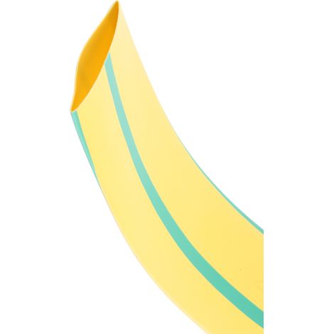 Gaine thermorétractable RS PRO, Dia. 24mm Vert, jaune rétreint 3:1, 3m ( Prix pour Bobine de 3 Mètres )