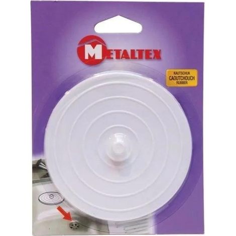 Metaltex Tappo per Lavello Bianco in Gomma 10,5 cm Durevole