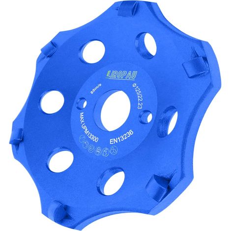 125 mm PCD diamond grinding wheel, diamond grinding disc for angle grinders, diamond grinder for tile adhesives and paints, grinding wheel for angle grinder, 6 segments (1/5)