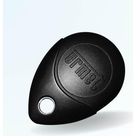 Urmet – Badge VIGIK MEMOPROX porte clé noir – Infalsifiable avec numéro unique – Boîtier ABS VO ininflammable – IP68 IK08 RFID Mifare 13,56Mhz