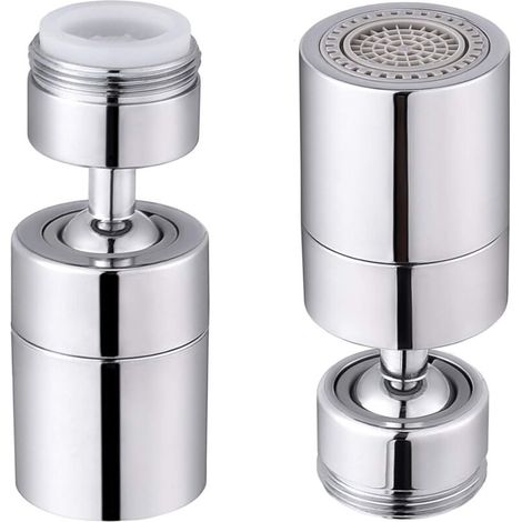 Faucet Aerator 360° Swivel 2 Modes Adjustable Bathroom Kitchen Faucet Accessory-24mm Male Thread