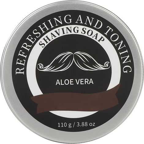 Crème À Raser Manuelle - Mousse Épaisse Pour Barbe Et Moustache - Peau Douce Sans Coupures - Usage Domestique Et Voyage - 1 Pièce (1/5)