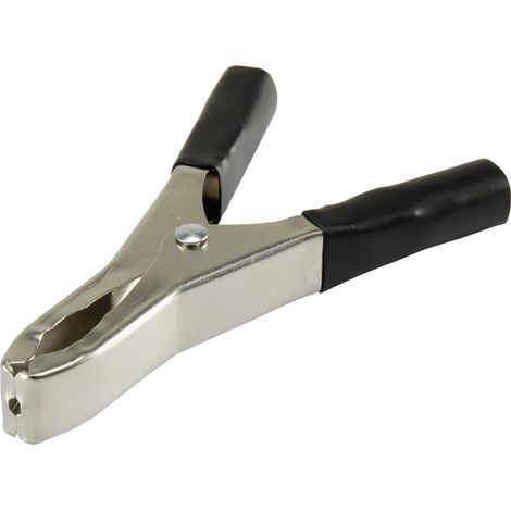 TRU COMPONENTS 93038c30 Krokodilklemme Schwarz  Länge: 100 mm 1 St.