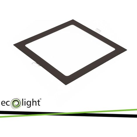 INCASSO P/T QUADRATO 216X216 18W 4000K 1400LM NERO                                                       - Luce NATURALE