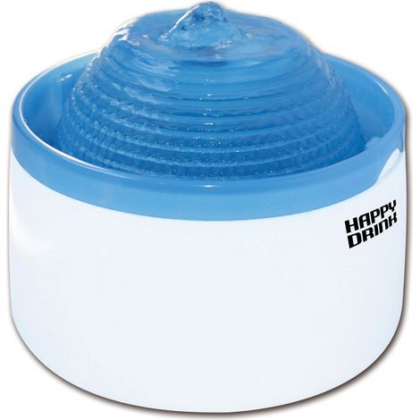 Fontaine automatique avec cartouche de charbon Happy Drink couleur bleue pour chats
