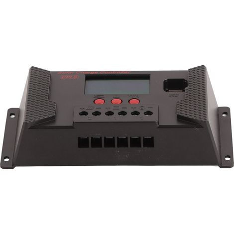 12V/24V PWM-Solarladeregler mit automatischer Anpassung, LCD-Bildschirm, USB-Anschluss, 40A-Solarregler