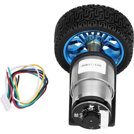 Moteur Électrique 12V 60RPM avec Réducteur, Arbre CW CCW, Support et Roue pour Voiture Équilibrée, Kit de Remplacement