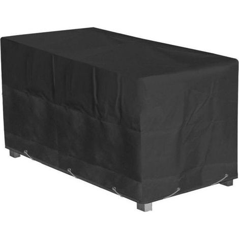 royaluxe -160x100x65cm Bâche de protection de meuble de jardin noir housse de protection de salon de jardin (1/5)