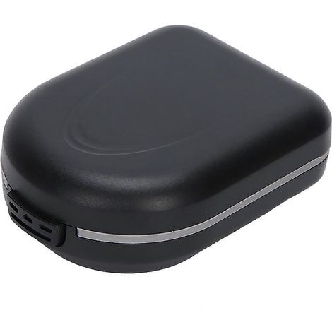 KLVGTIFS PU - Étui pour appareil auditif contour d'oreille étanche, portable et résistant aux chutes, noir (1/5)